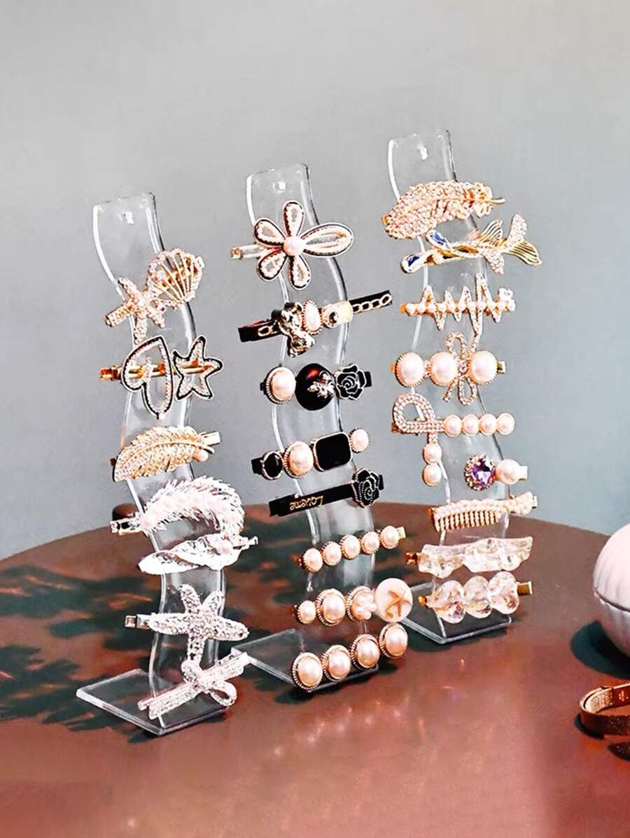 1 pieza Estantería de almacenamiento de joyas transparente, regalo para volver a la escuela