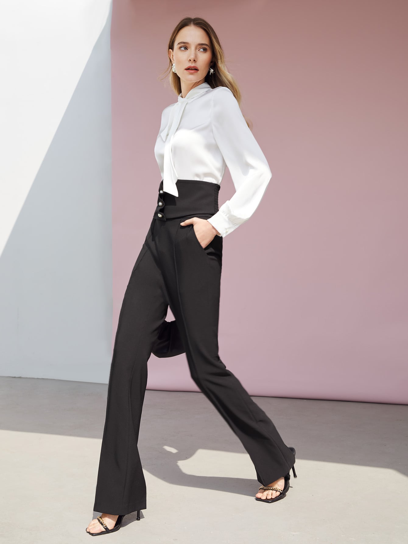 HIGH CORSET WAIST PANTS｜Motf