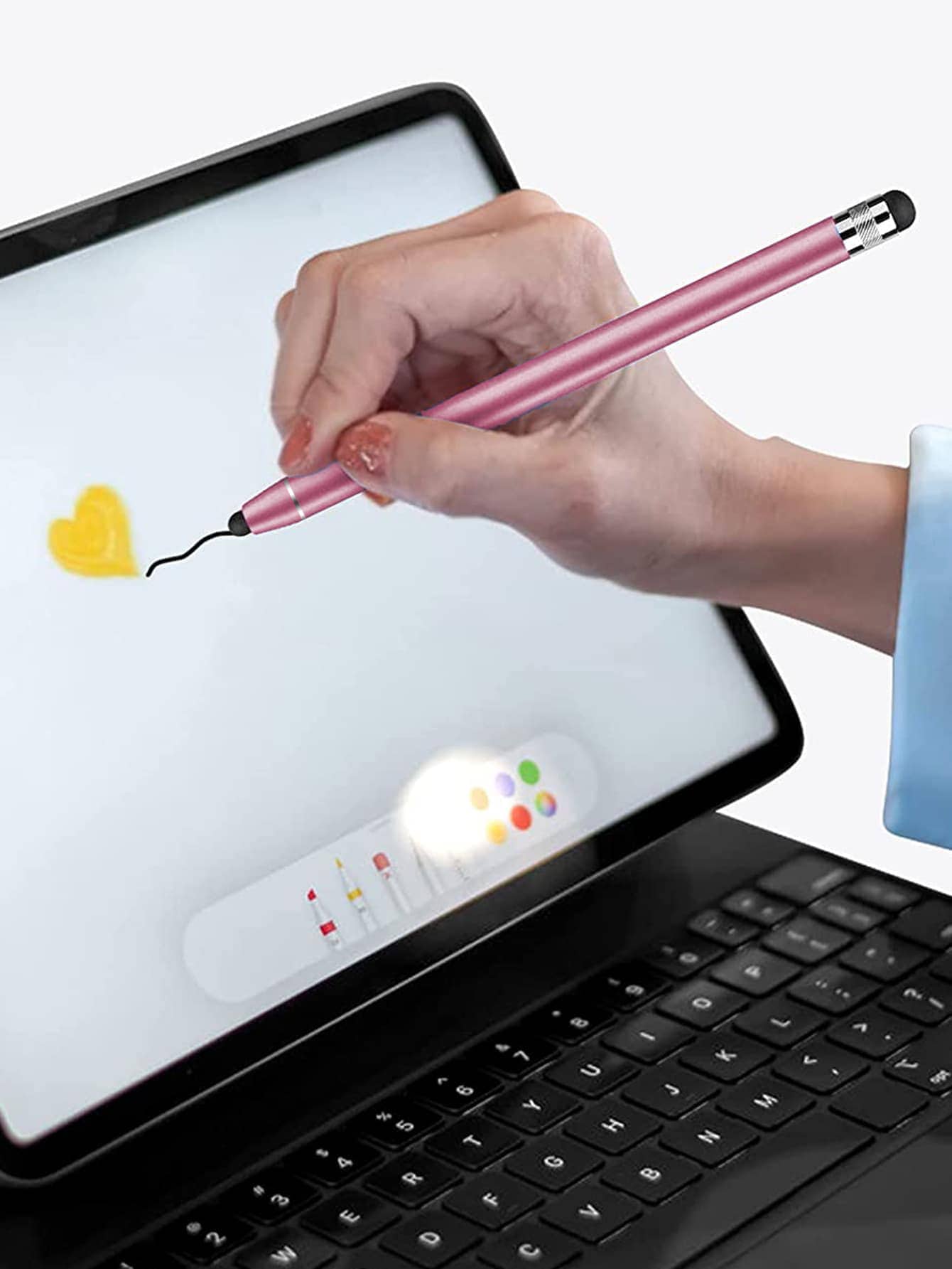 Pink Universal Capacitive Touch Stylus With Rubber Tip For Drawing Tablet Phone Gifts For Mother, Family, Friends, Birthday, Holiday Stylus Pen
