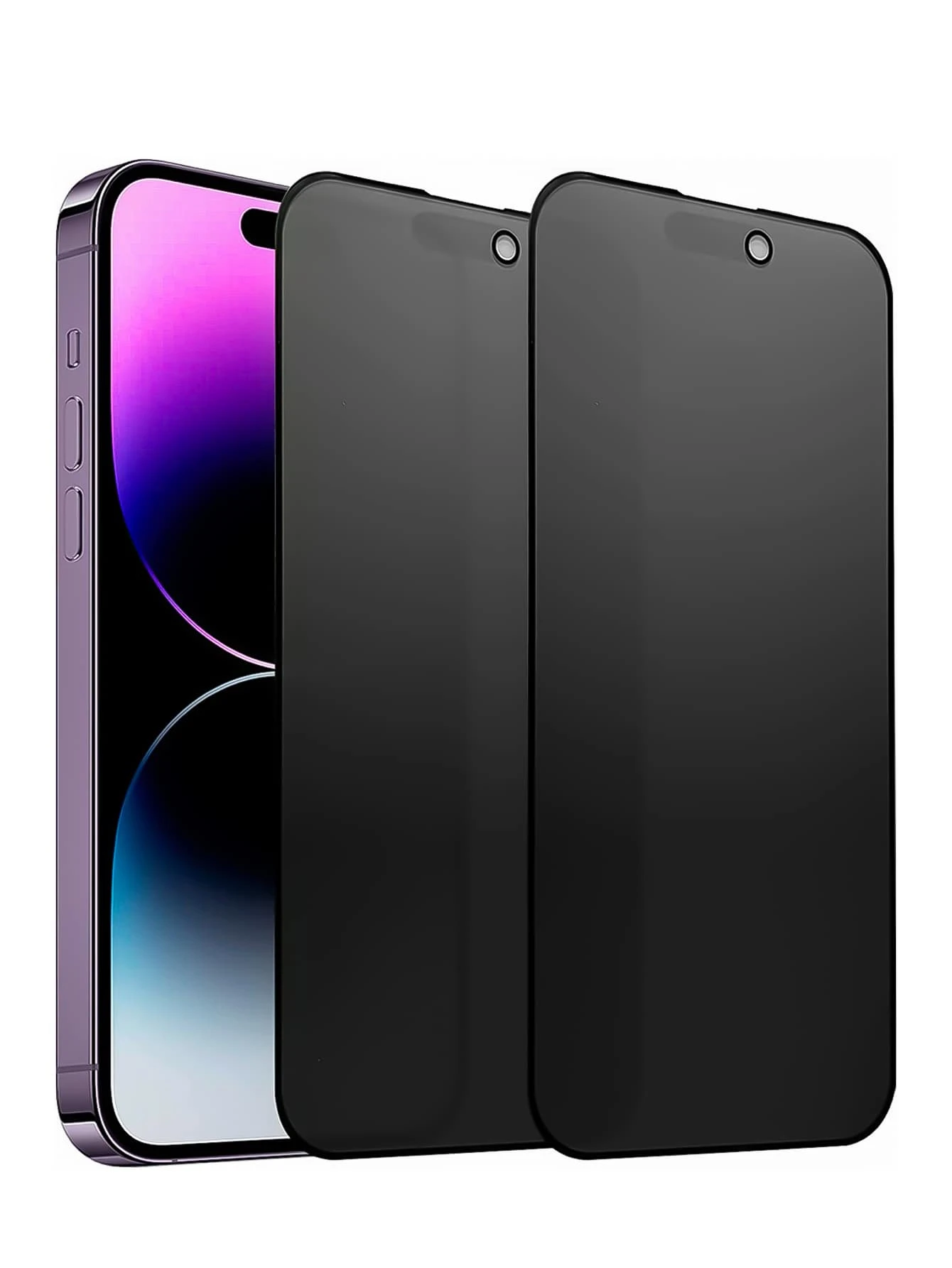 2 Pieces Apple Full-Screen Anti-Peep And Anti-Fall Protective Film Compatible With IPhone 16 Pro Max/16/16 Pro/16 Plus/15 Pro Max/15/15 Pro/15 Plus/14 Pro Max/14/14 Pro/14 Plus/13 Pro Max/13/13 Pro/12/11 Screen Protector, Compatible With IPhone Privacy Screen Protector, Anti-Fall, Mobile Phone Accessories, Protective Film Gift For Birthday, Family, Friends Tempered Glass, Anti-Spy, Phone Screen Protector
