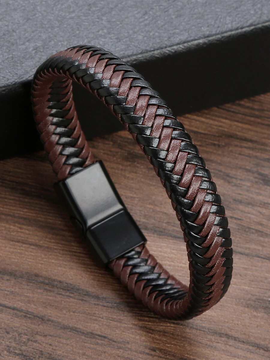 Pulsera trenzada minimalista para hombre, para regalo de joyería y fiesta