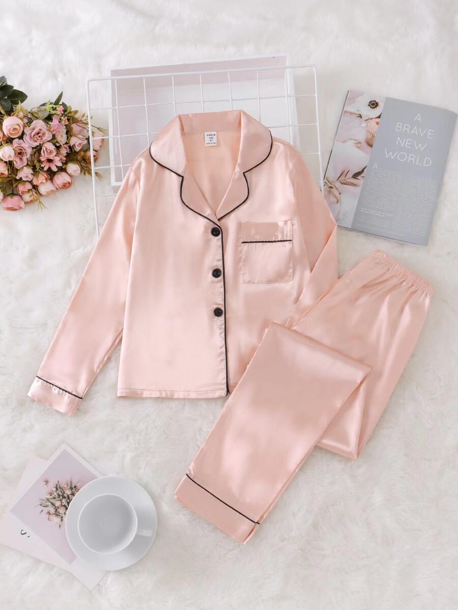Tween Girls' (big) Solid Color Pajamas For Home