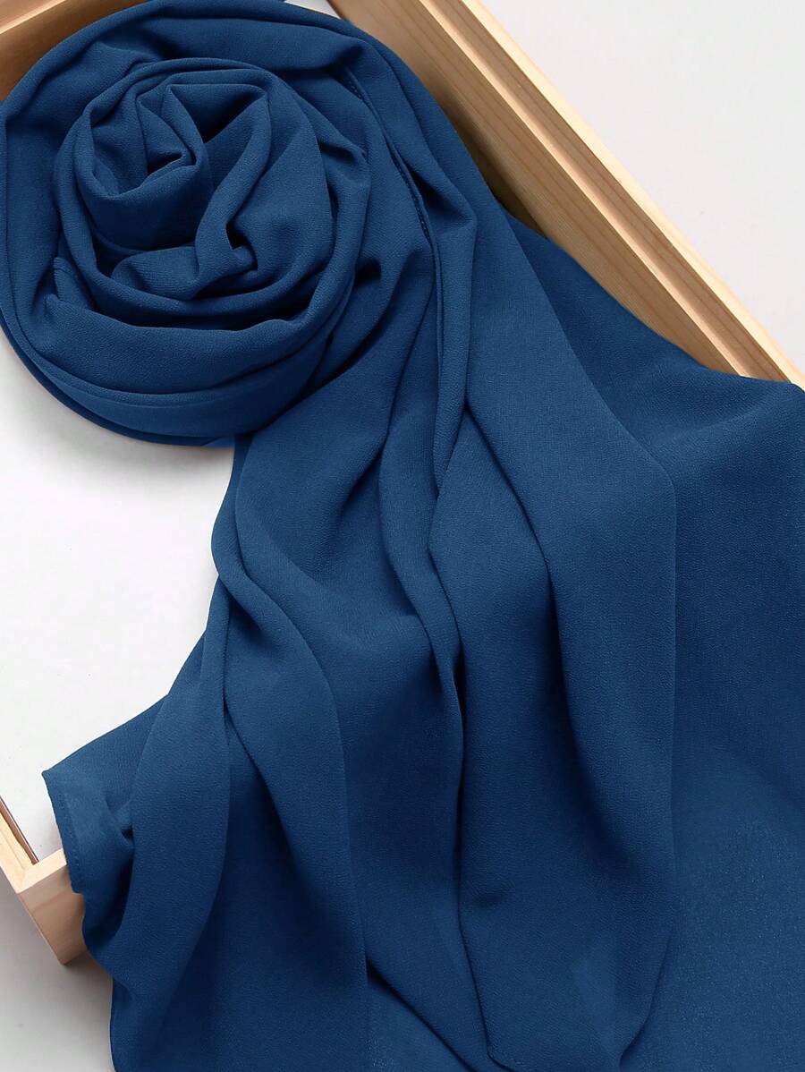 1pc Women Solid Fashionable Minimalist Scarf For Daily Life Women Chiffon Scarves