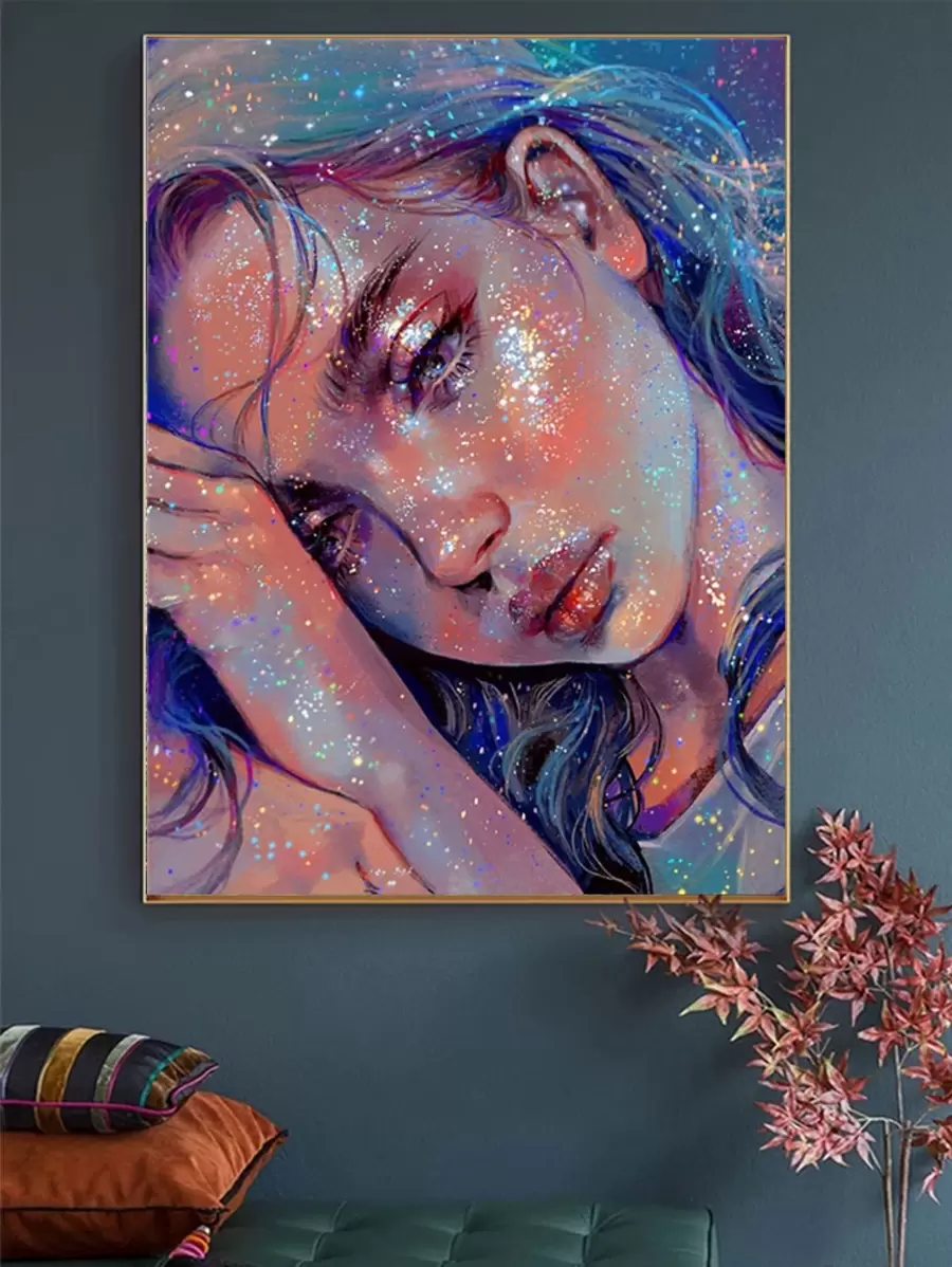 1set PMMA DIY Diamond Painting Without Frame, Modern Figure Graphic DIY Diamond Painting For Home