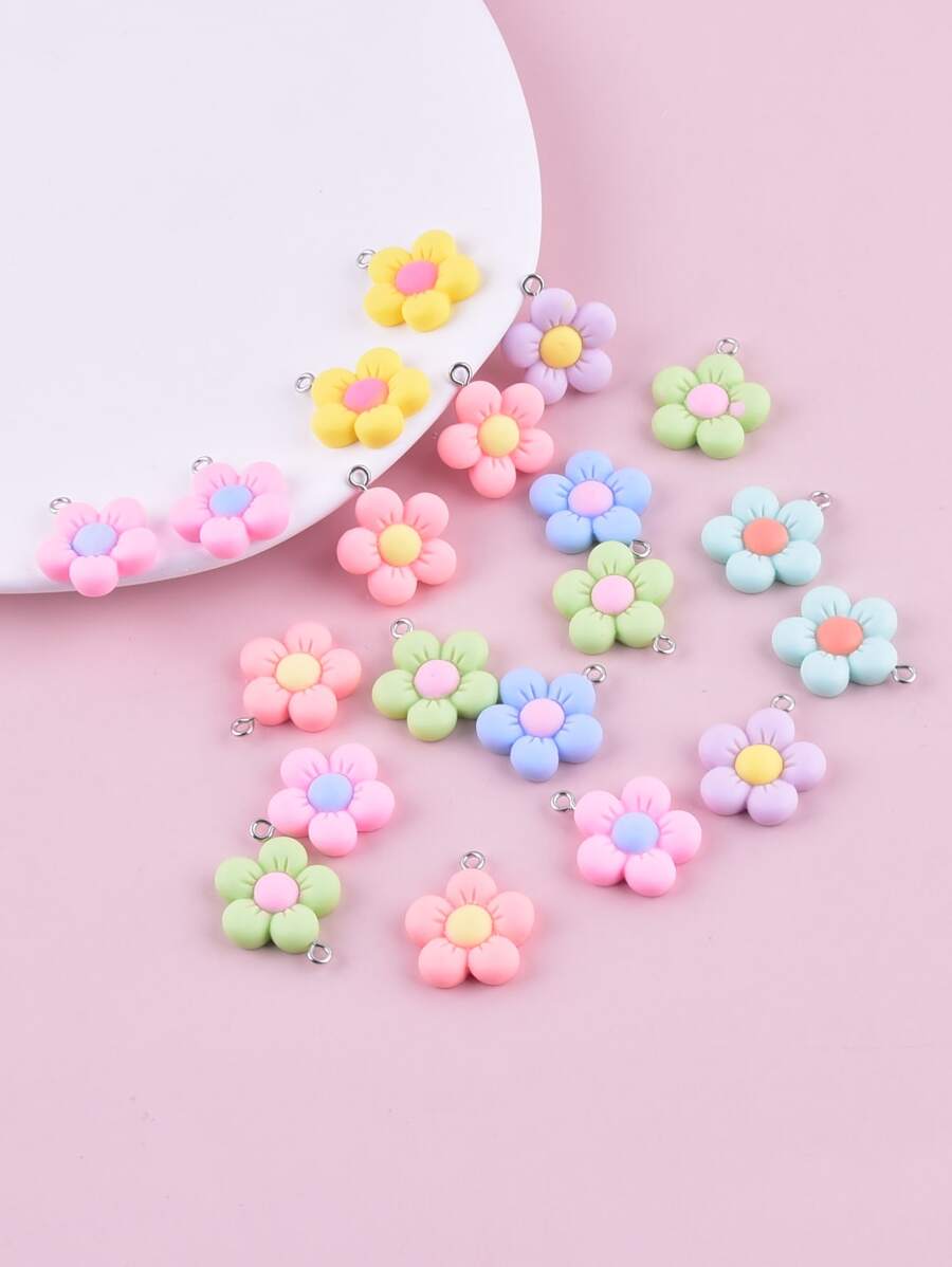 20pcs/Set Resin Flower DIY Jewelry Accessory Valentines