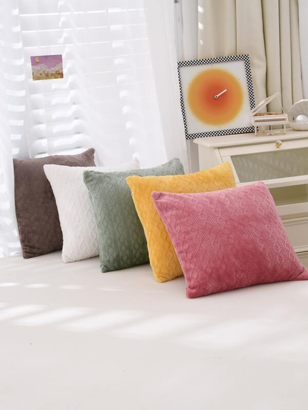 1pc Solid Cushion Cover Without Filler SHEIN USA