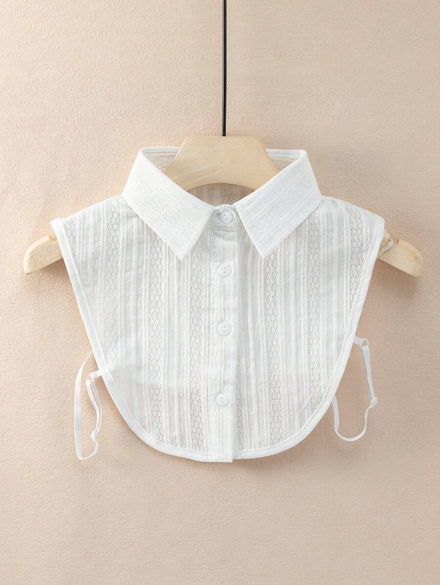1 pieza Cuello de dickey de estilo casual con estampado de rayas para mujer, accesorio para la vida diaria, San Valentín para mujeres