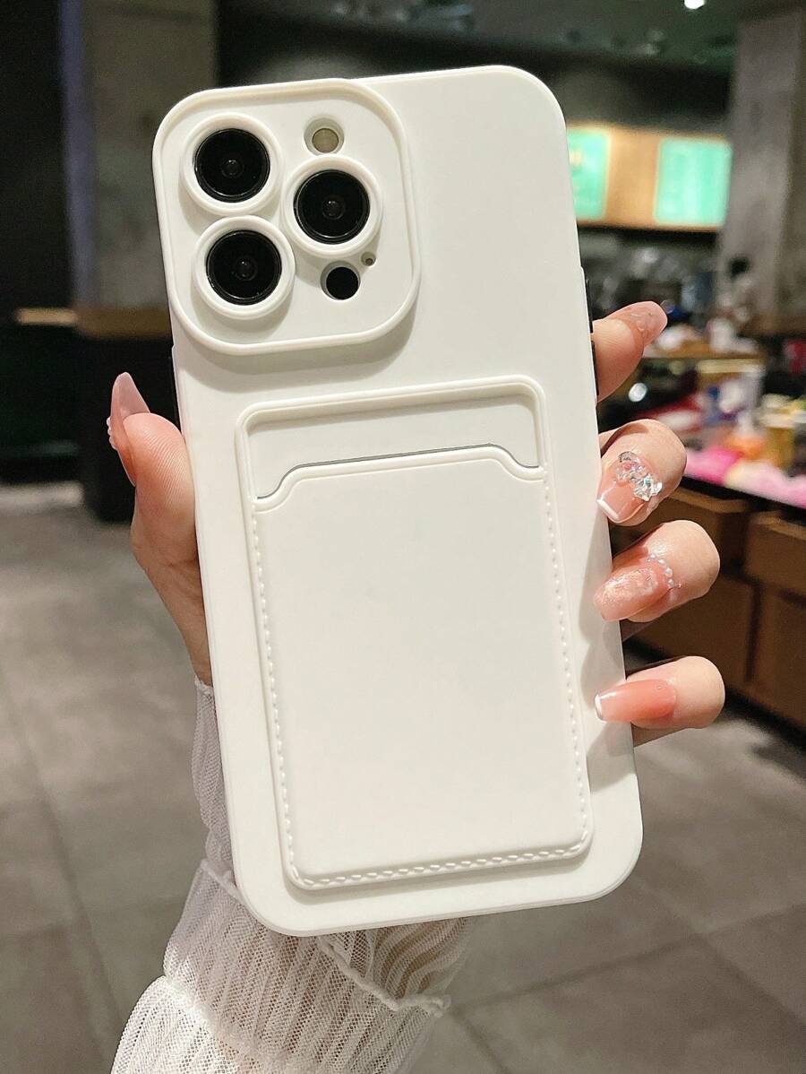 Solid PU Card Slot Phone Case