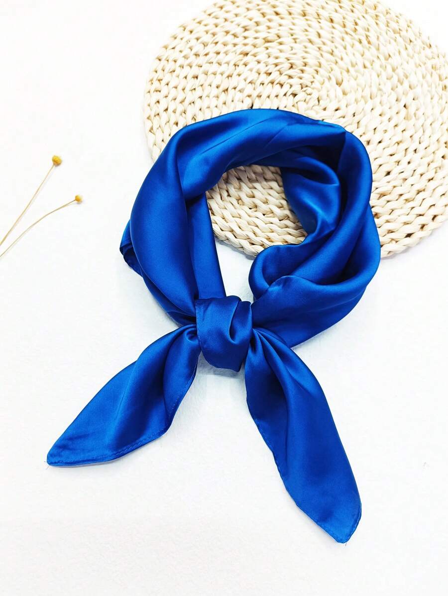 1 pañuelo de seda chiffón para mujer de 70*70 cm, adecuado para uso diario como bandana, diadema o para adornar tu cabello y vestimenta