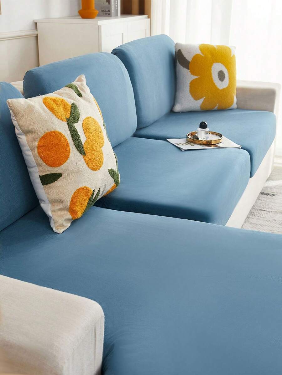 1pc stevige stretchy sofa stoelhoes, minimalistische polyester bank kussenhoes voor thuis