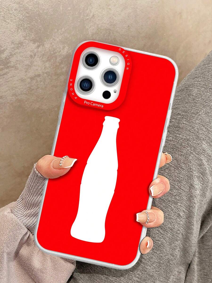 Red & White Symbol Pattern Tpu Phone Case Compatible With Apple And Samsung Phones