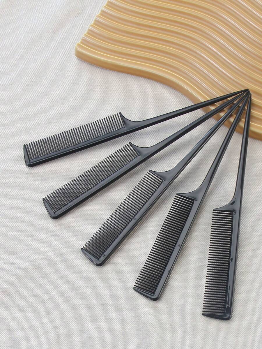 5pcs Rat Tail Hair Brush Comb,Hair Brush,Comb,Hair Tools,Hair Products And Accessories For Barber Salon Beauty Travel Essentials