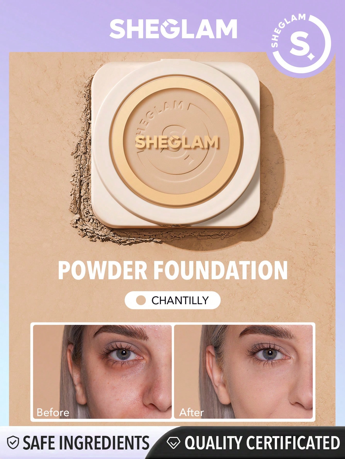 SHEGLAM SkinFocus High Coverage Powder FoundationChantilly 36 Shades
