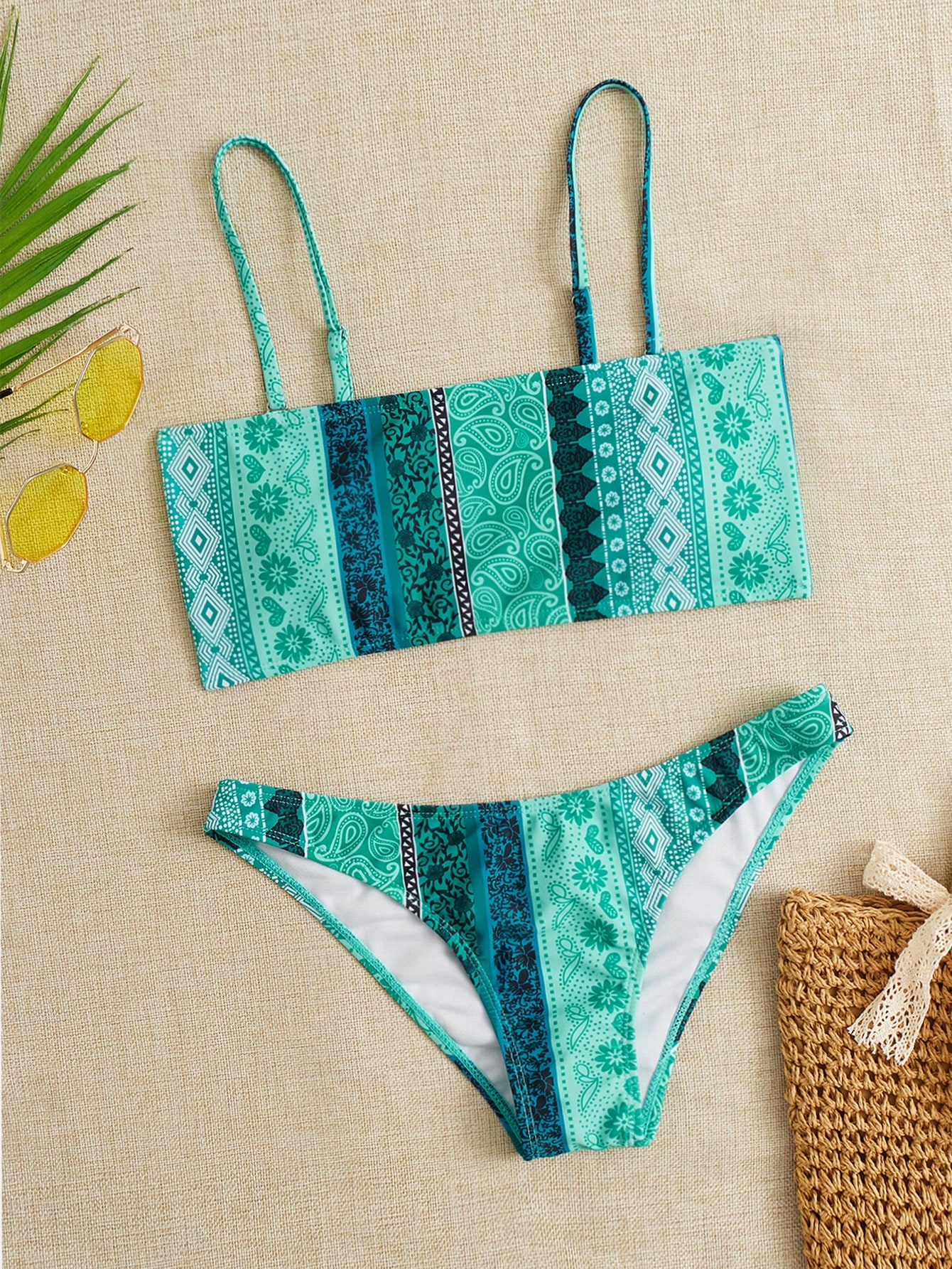 Shein Swim Bohofeel Paisley Print Bikini Swimsuit Shein Usa