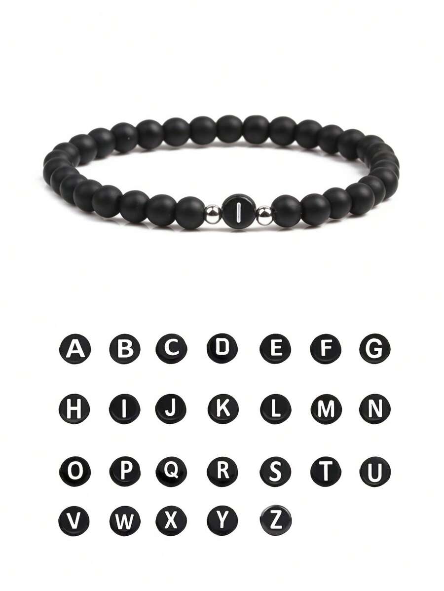 1pc Fashion Letter Graphic Beaded Bracelet For Women For Daily Decoration