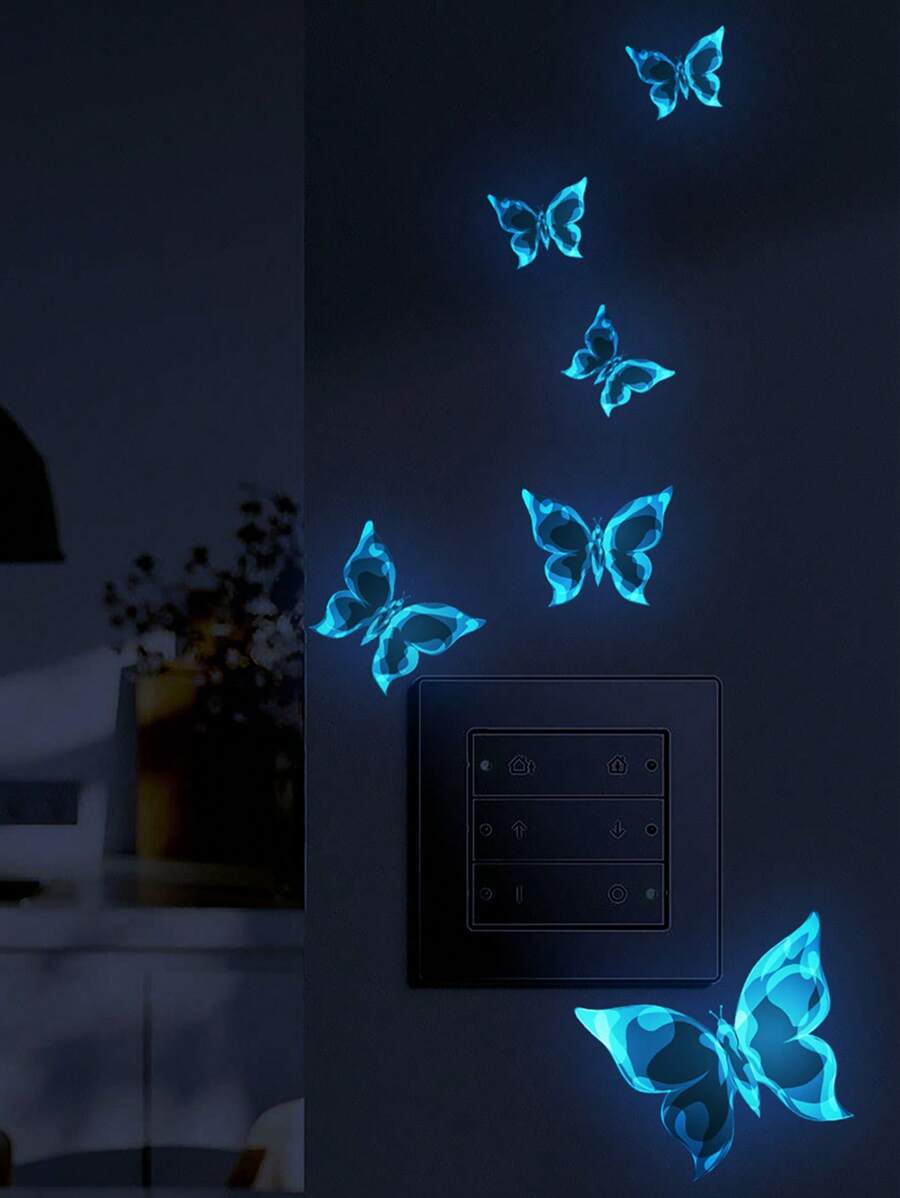 1 set aurore permanente papillon moderne à imprimé insecte en PVC papillon Décalque pour domicile Décoration