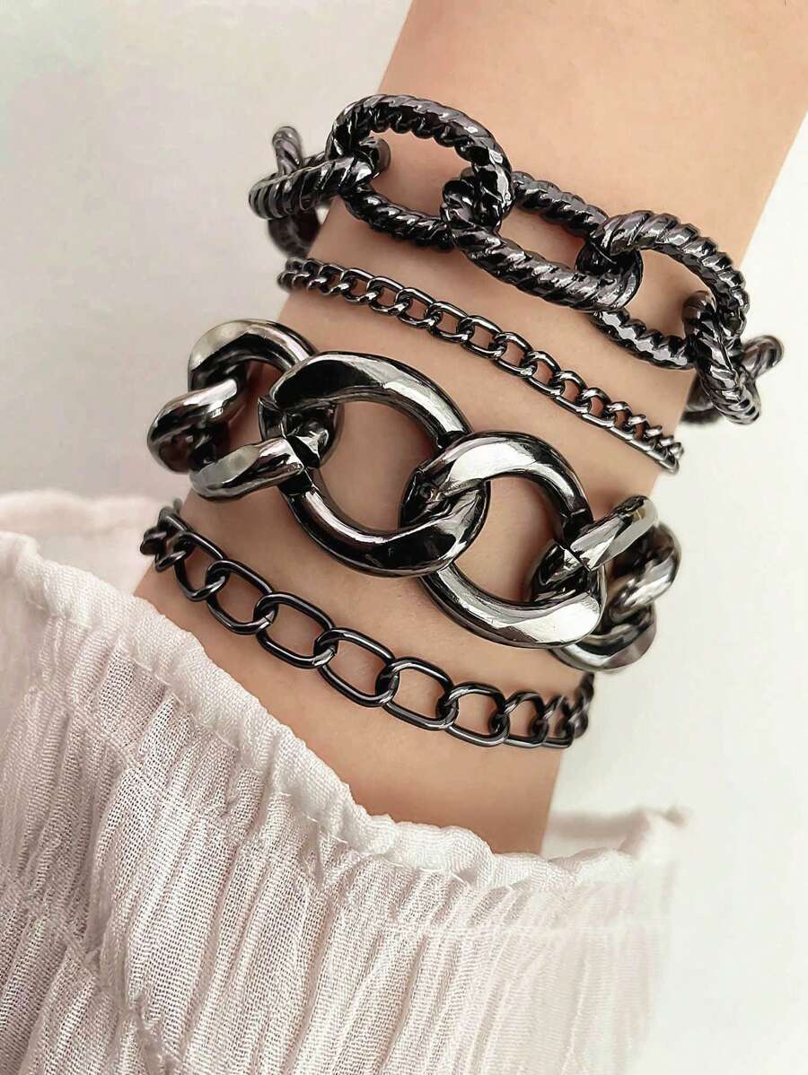 Set van 4/10/11 overdreven gouden en zilveren armbanden, cadeau voor een feestje voor vrouwen