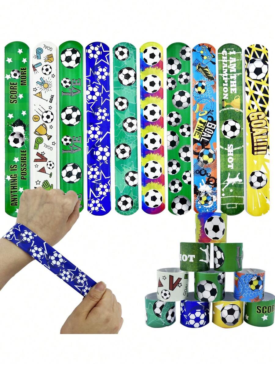 10pcs/30pcs European Cup, World Cup, Copa America Supporter Bracelets, Football Birthday Party Wristbands