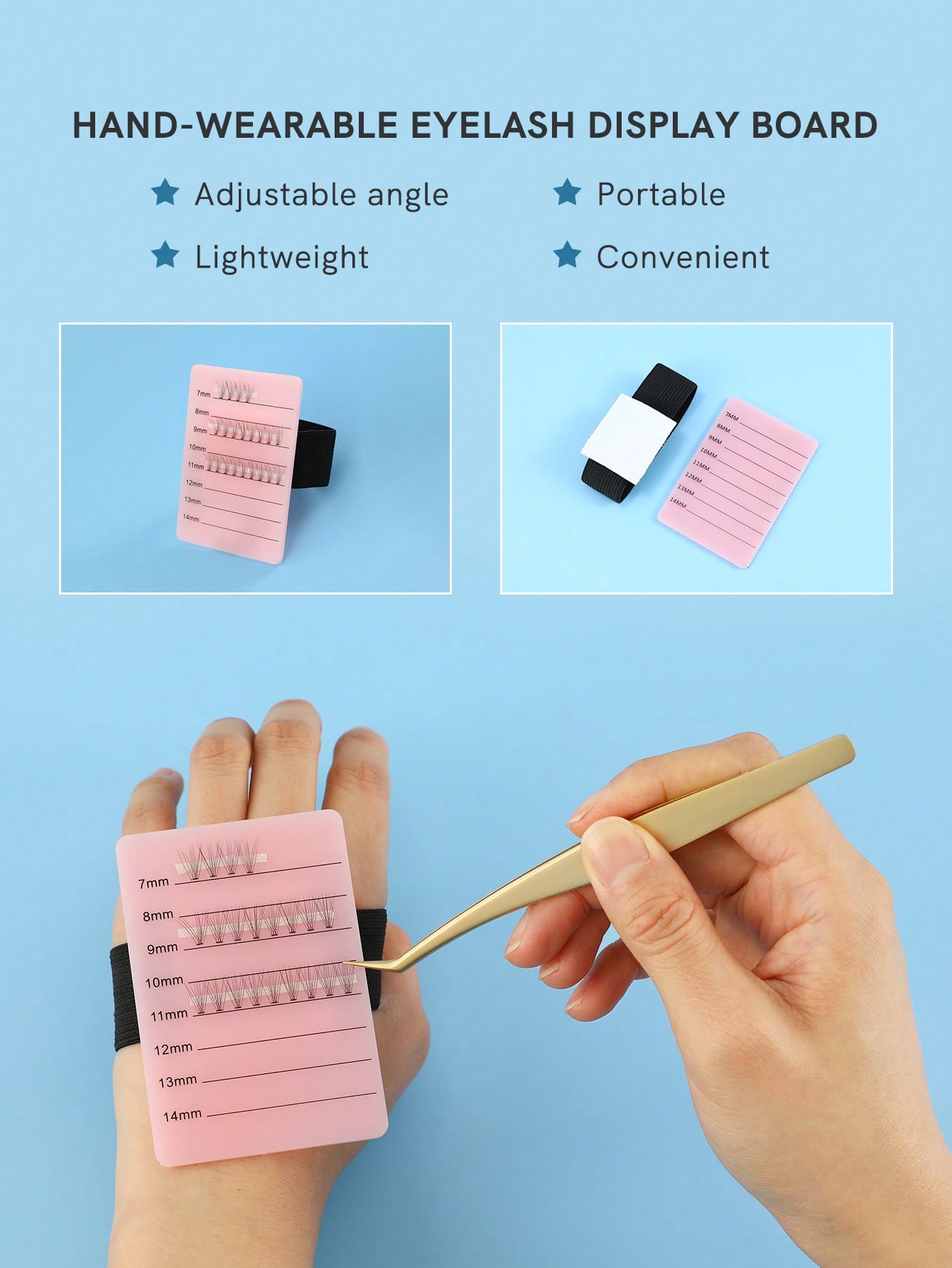 1pc Lash Holder Eyelash Extension Hand Pallet Tray Tools With