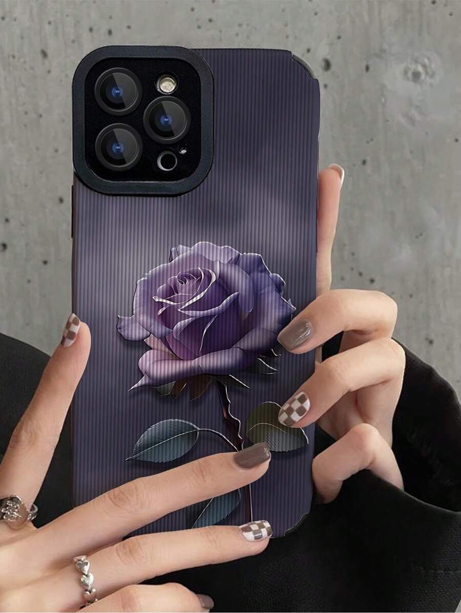 Flower Pattern PU Phone Case