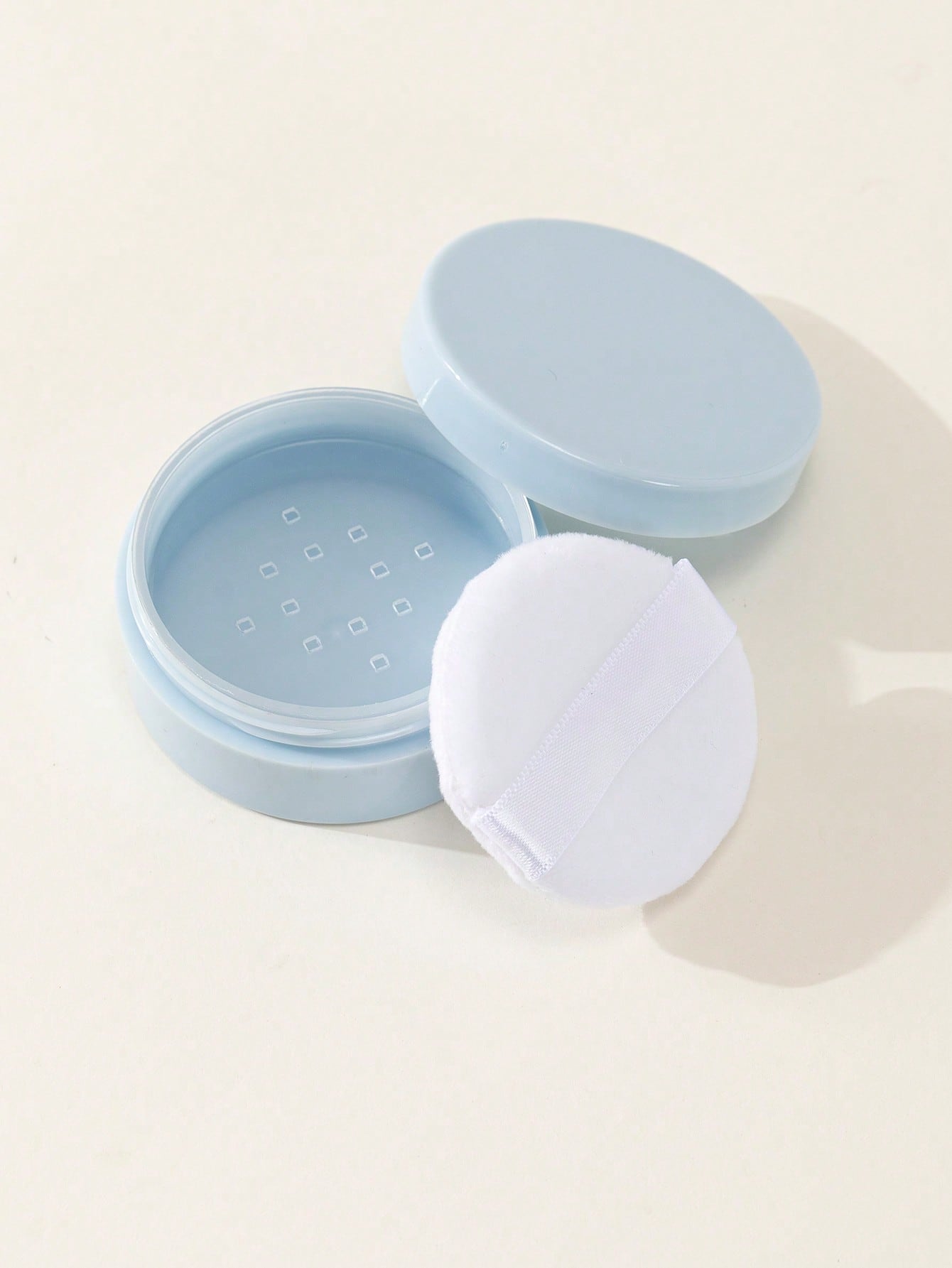 1pc Empty Makeup Powder Empty Box With Puff