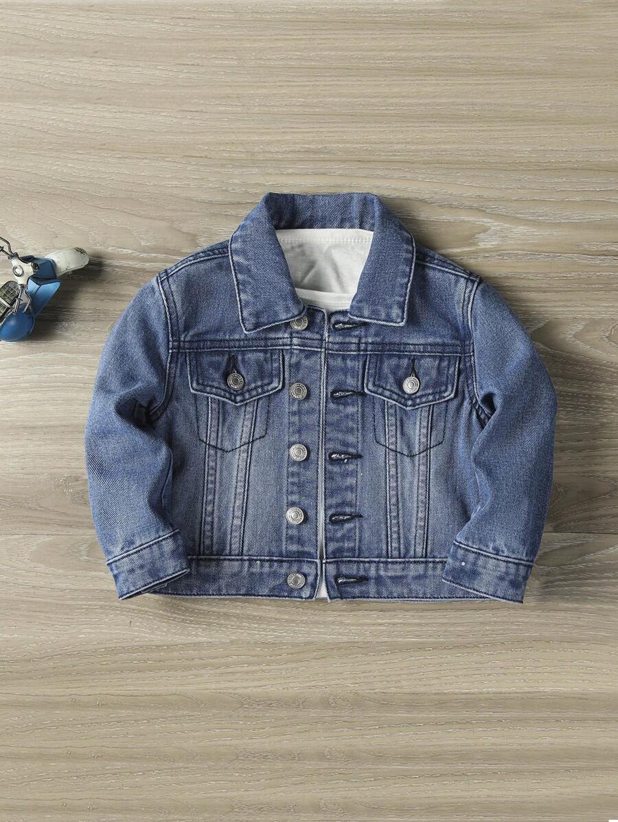 Bébé Garçon Veste En Jean Poche À Rabat (Sans T-Shirt)