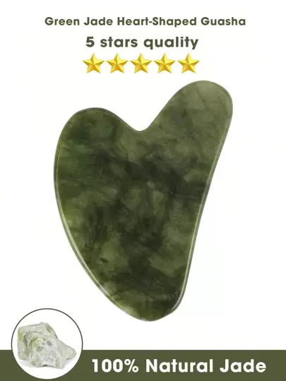 1 قطعة لوح جوا شا بتصميم قلب من الياقوت الطبيعي أداة تدليك الوجه للنساء، منتجات العناية بالبشرة، منتجات التجميل، منتجات العناية بالبشرة، منتجات العناية بالبشرة، أدوات العناية بالبشرة، أدوات تدليك الوجه، أدوات تدليك الوجه، لوازم المختصين بالتجميل