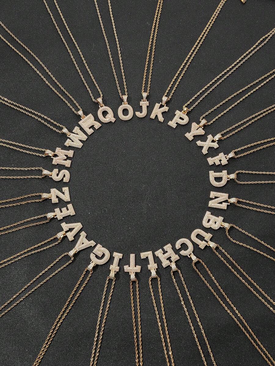 Hombres Collar con diseño de letra