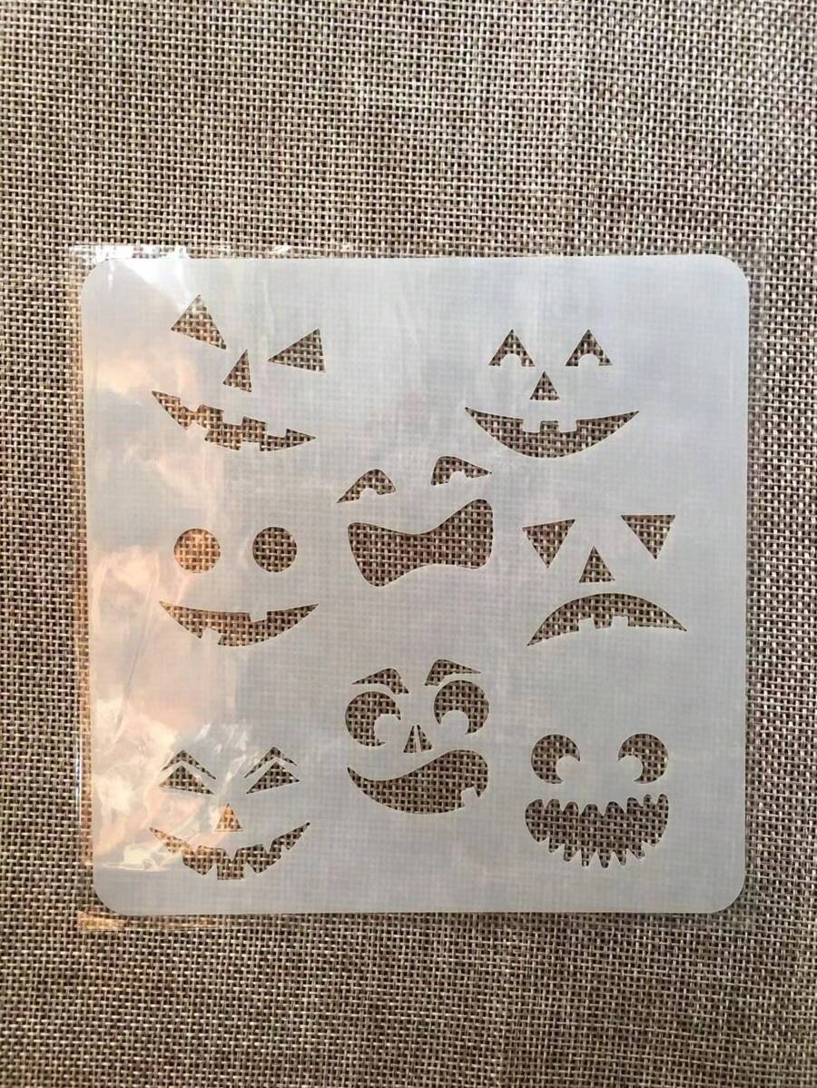 1 peça Molde de Plástico Branco para Pintura de Rosto de Halloween de 5 Polegadas