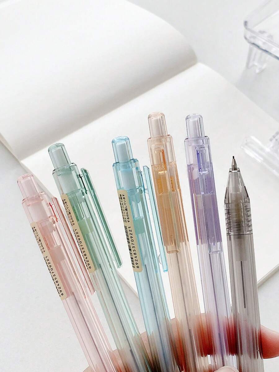 1pc 0.5mm Clear Jelly Automatic Mechanical Pencil, Random Color Back To School