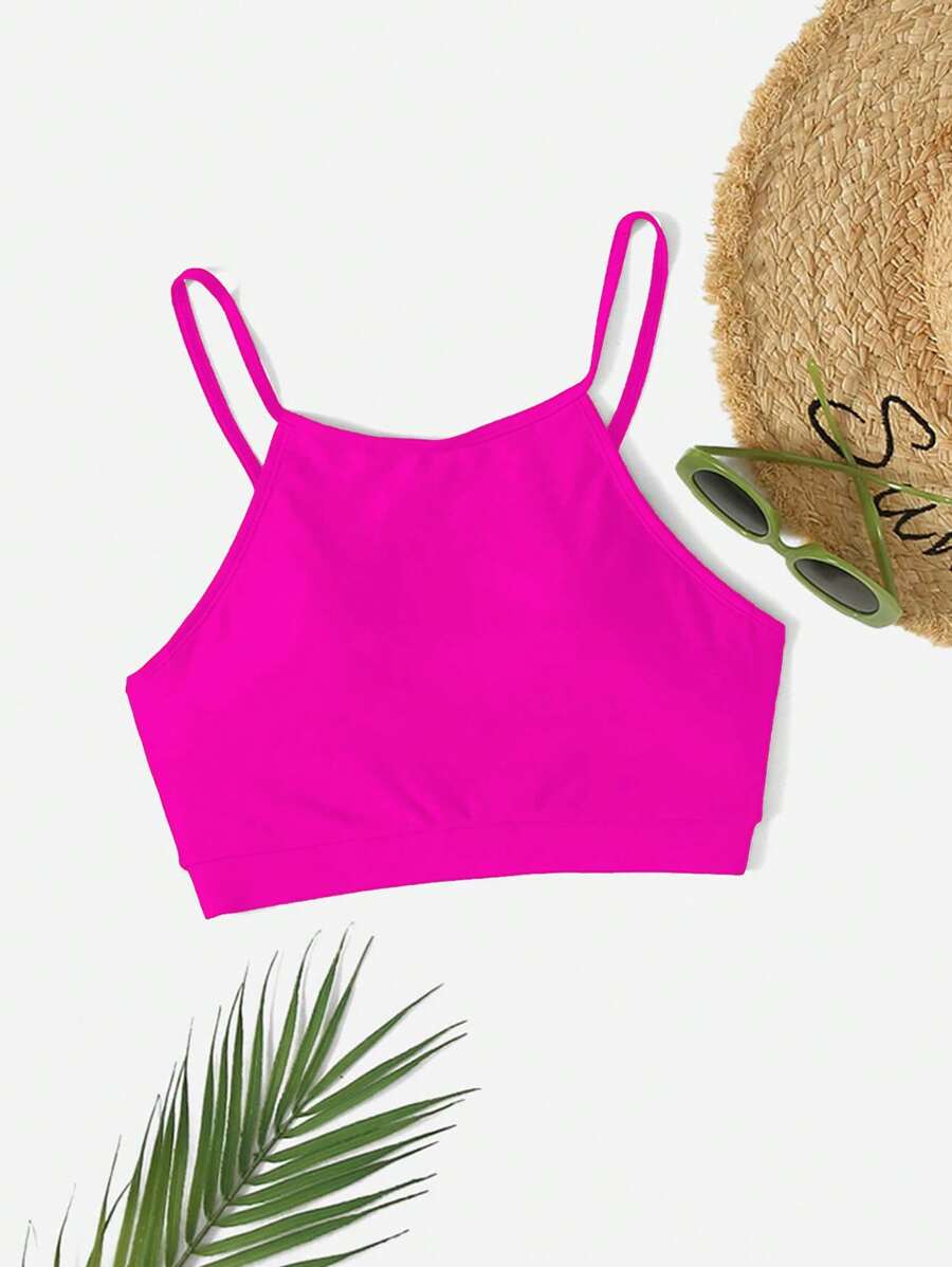 SHEIN Swim Damskie Tankini Prosty Casual