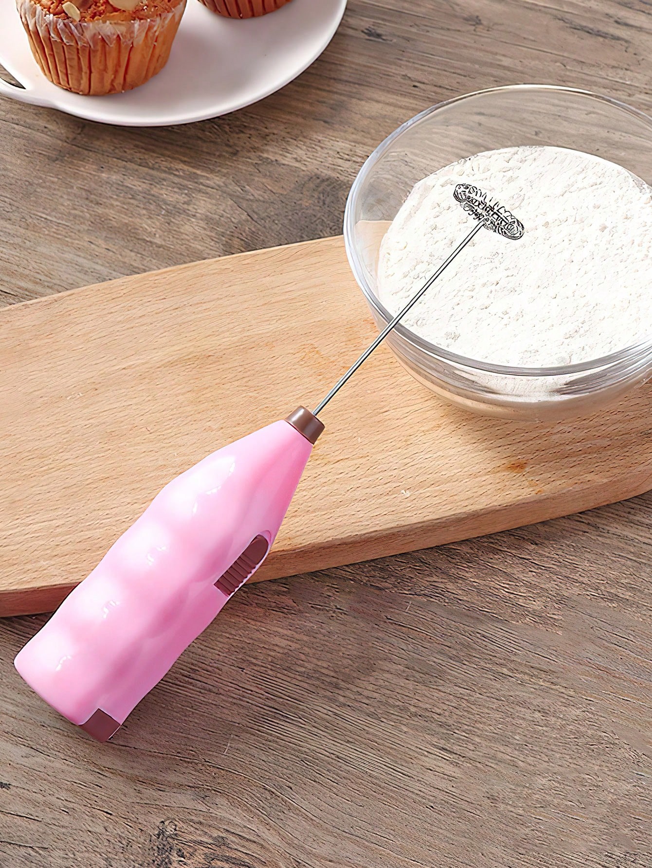 1pc Handheld Automatic Whisk, Nordic PC Electric Drink Mixer For Household