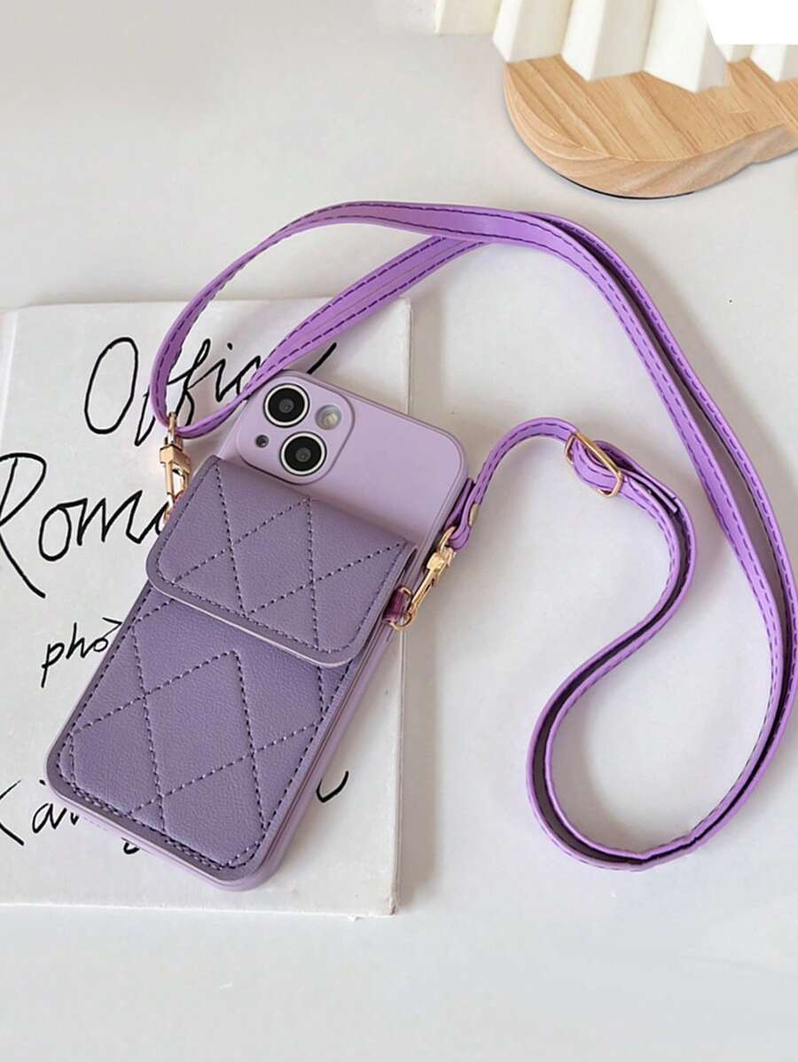 Coque De Téléphone Portable Bandoulière Sangle Avec Porte-Cartes Et Pièce De Monnaie À Poche , Xiaomi , HUAWEI Et Samsung Téléphones Compatible Avec iPhone