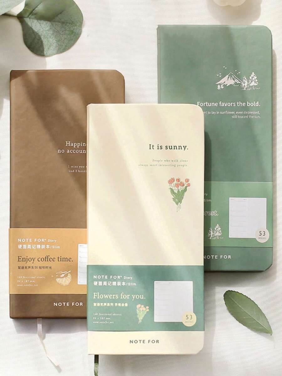 1 pieza Cuaderno planificador semanal, estilo minimalista retro Diario/Agenda para planificar horarios, útiles escolares, vuelta al cole
