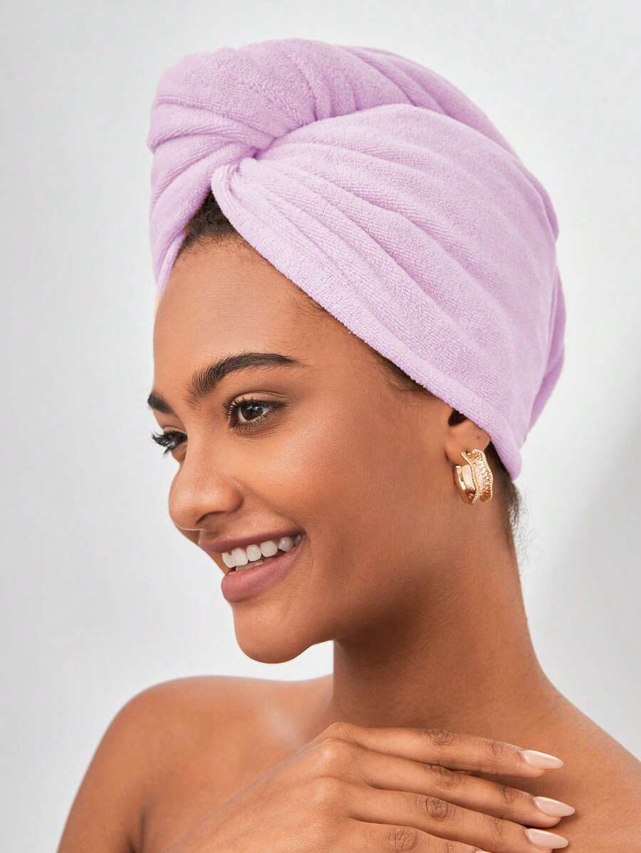 SHEIN Basic living 2. Generacja Szybkoschnący Ręcznik z Mikrofibry Do Włosów Turban Prezent Świąteczny Boże Narodzenie Na Prezenty Świąteczne Wystrój Domu Łazienka