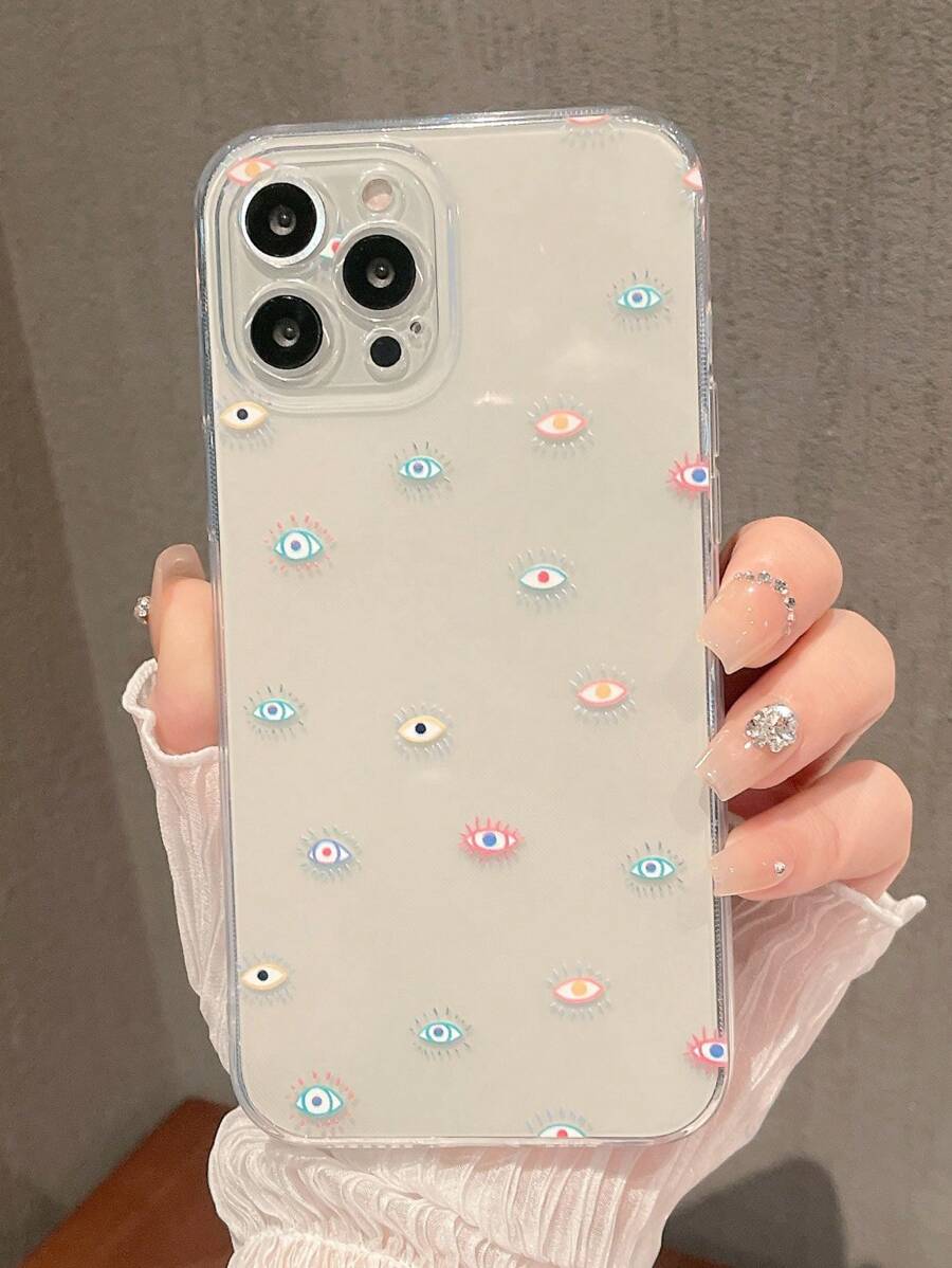 Eye Pattern Clear Phone Case