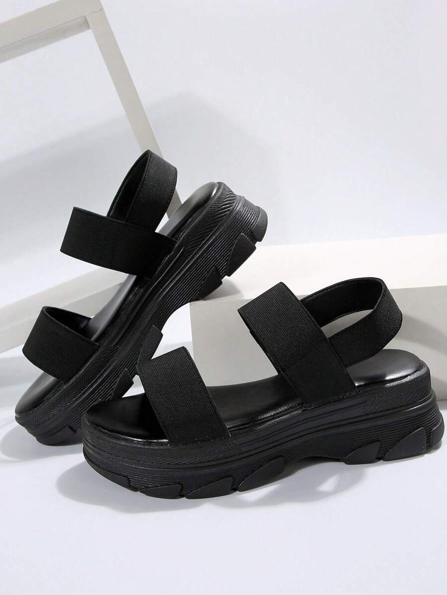Frauen Sandalen mit minimalistisch Sportlich Elastisch sportlich