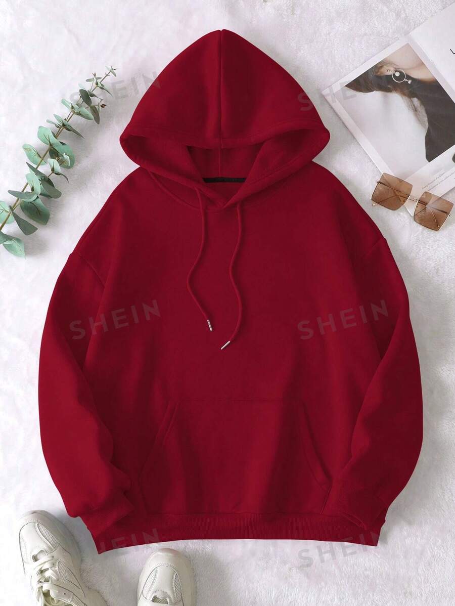 INAWLY Sudadera con capucha con bolsillo tipo canguro, cordón y forro térmico, para invierno