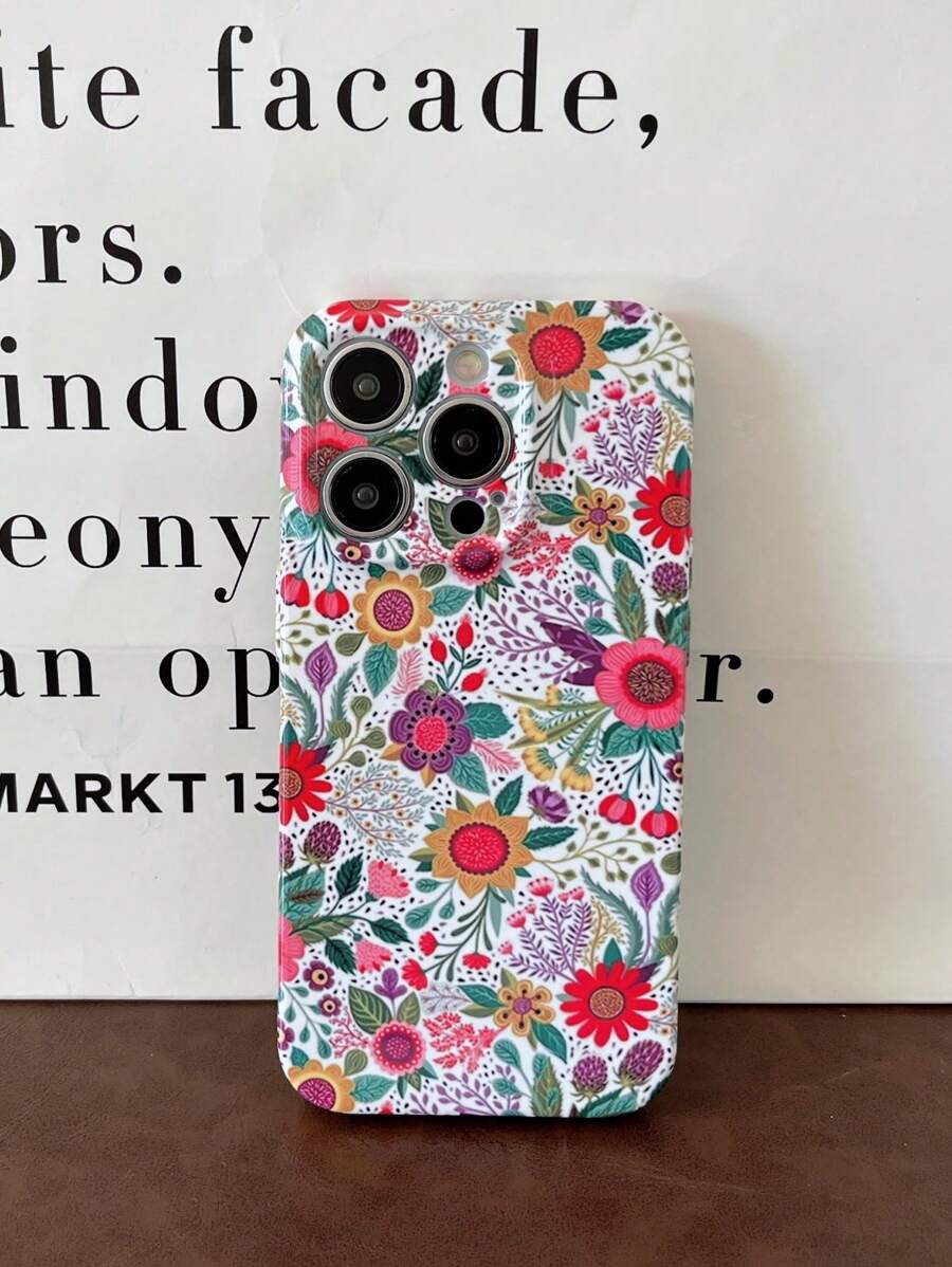 Summer Floral Print Phone Case Compatible With IPhone15/15Plus/15Pro/15Promax