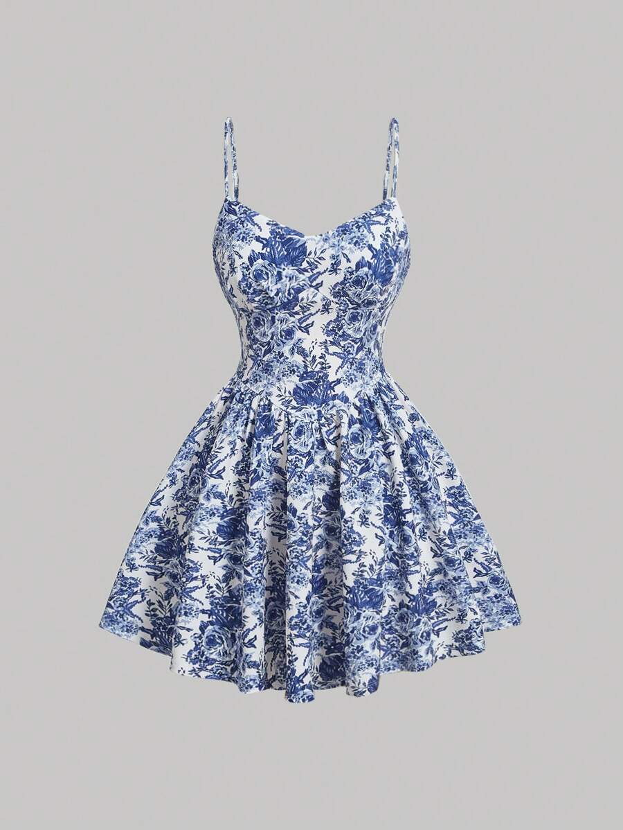SHEIN MOD Floral Print Cami Dress