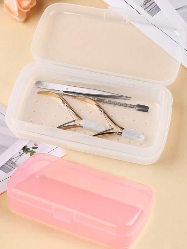 Transparent Plastic Nail Tool Sterilizer Box Nail Art Sterilization