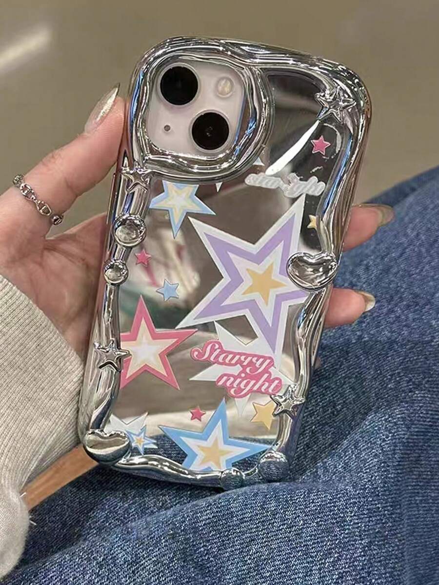 Apple Star Phone Case Y2k Star Pattern Phone Case Compatible With IPhone 15/15Pro/15Plus/15Promax Kawaii