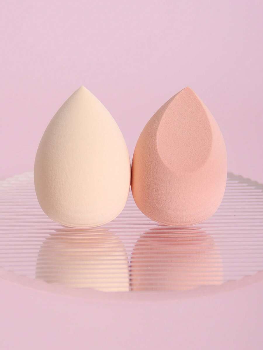 Makeup Sponge (2pcs/Pack), Mixed Foundation Makeup Sponge, Suitable For Liquid, Cream And Powder Makeup, Multicolor, Latex-Free, Dry & Wet Dual-Use Foundation Cream, Suitable For All Skin Types.