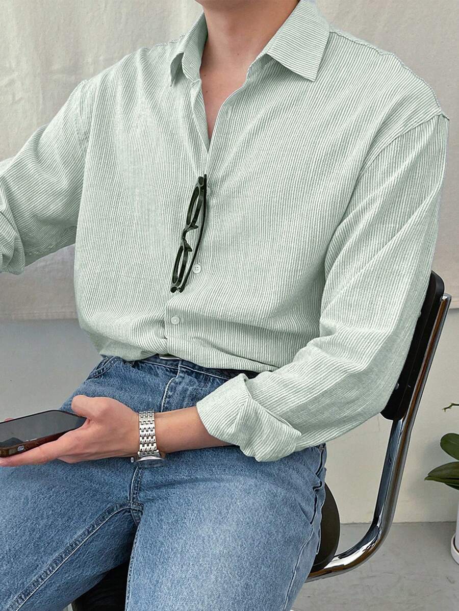 DAZY Men Solid Button Front Shirt,Fall Clothes