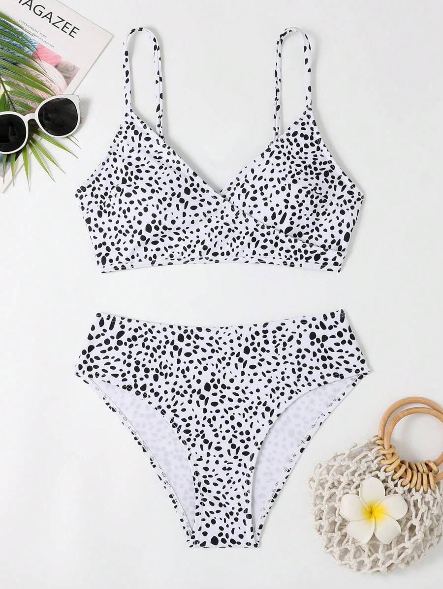 Dalmatian Print Bikini Set For Summer Beach