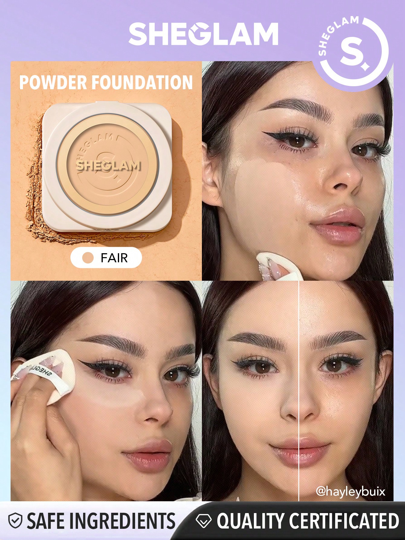 SHEGLAM Base De Maquillaje En Polvo De Alta Cobertura Skin Focus Fair
