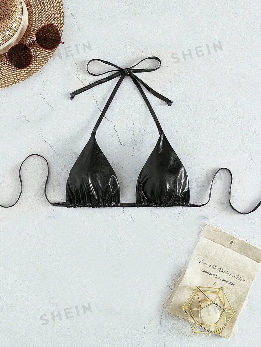 Swim Basics Top bikini triángulo halter