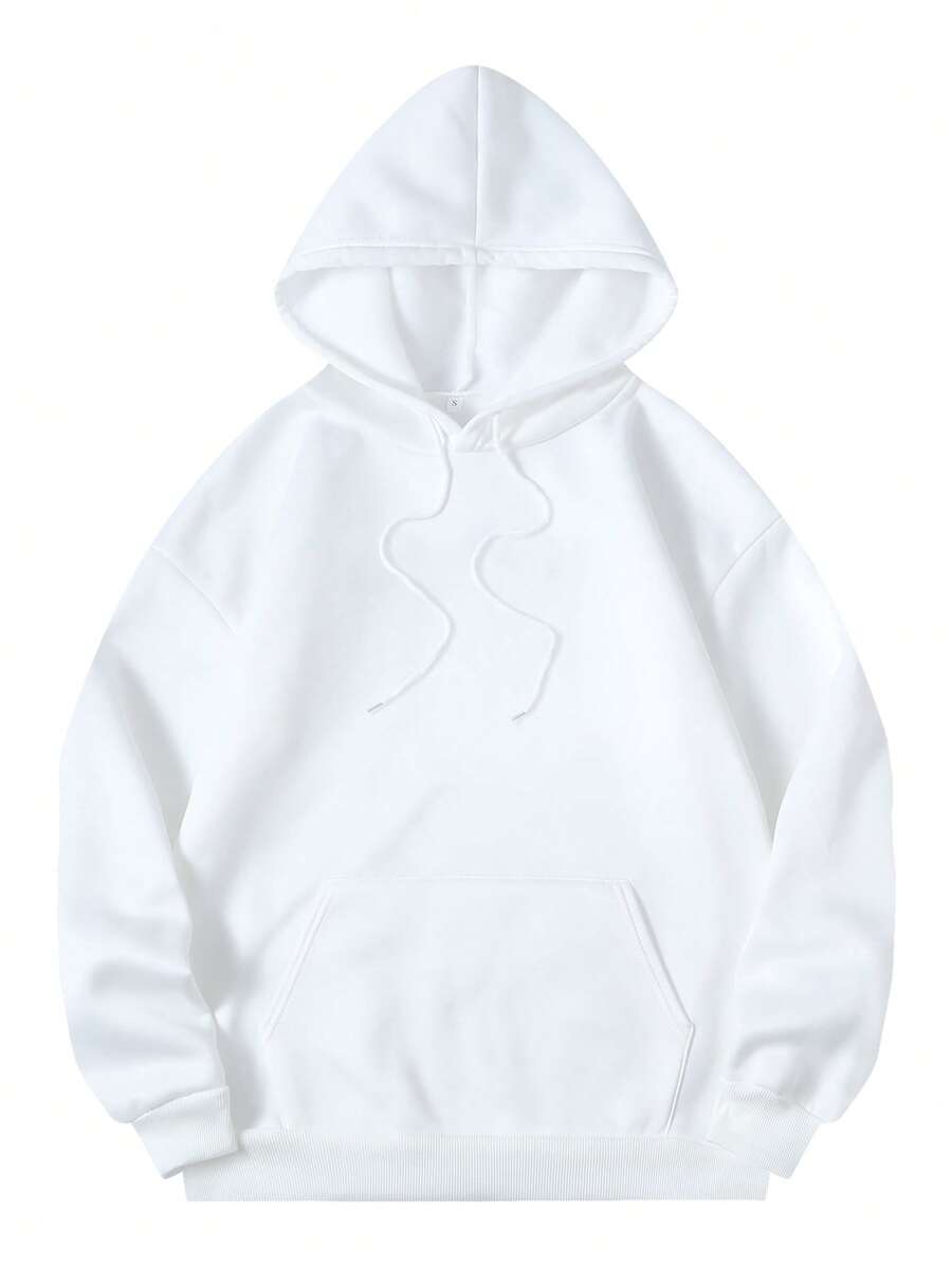 INAWLY Sudadera con capucha térmica forrada, con bolsillo canguro y cordón, talla grande, para invierno