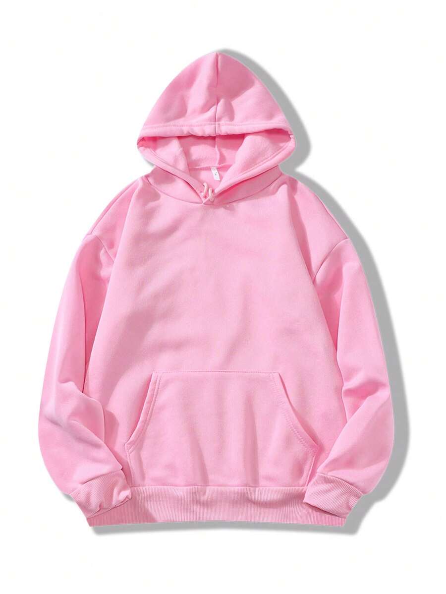 INAWLY Sudadera con capucha forrada térmicamente con bolsillo tipo canguro y cordón, para invierno