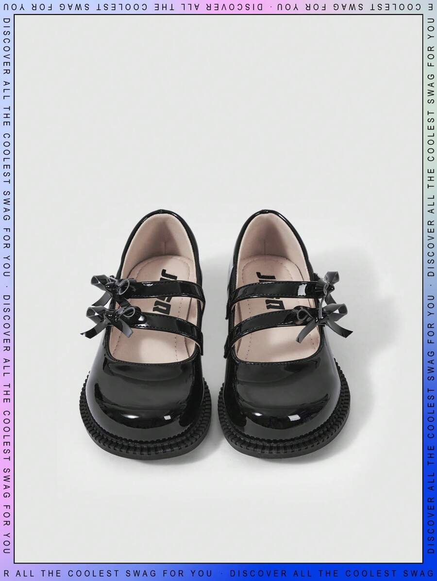 Chicas Zapatos mary jane con diseño de lazo preppy para exterior